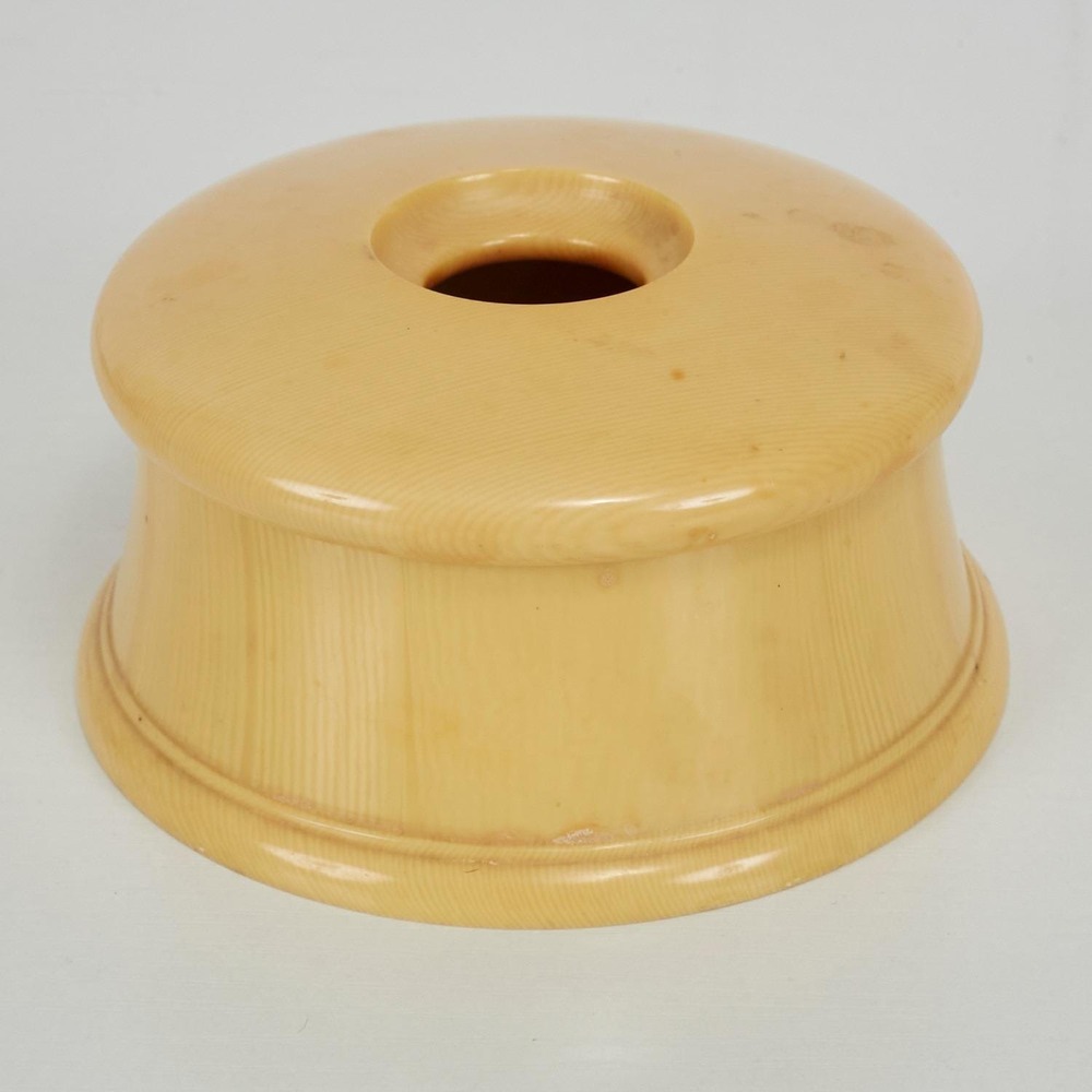 Ivaleur Hair Receiver Antique Celluloid plastic Cream Round‎ Vanity Jar 4.5in